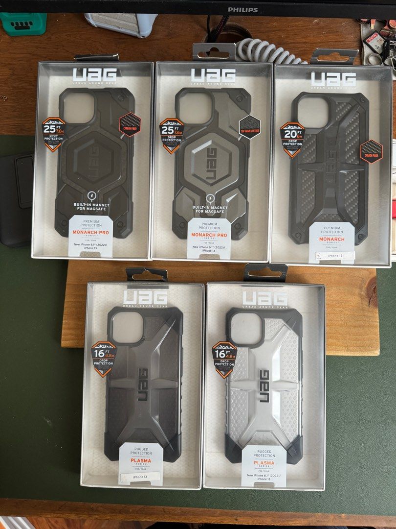 Original UAG Case for iPhone 13 / 14 [Monarch Pro, Plasma] (Category: Cases & Sleeves) located in Manila. Submitted by razelysonn (Listing ID 1345349290, Image 1). Description: PLASMA - 1,250 MONARCH PRO - 2,000 CARBON - SOLD FIXED PRICE, all original .