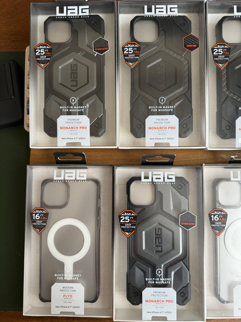 Original UAG Cases for iPhone 14 Plus [ Plasma, Monarch Pro] (Category: Cases & Sleeves) located in Manila. Submitted by razelysonn (Listing ID 1345350330, Image 2). Description: Plasma - 1,250 Monarch Pro - 1,700 FIXED PRICE .