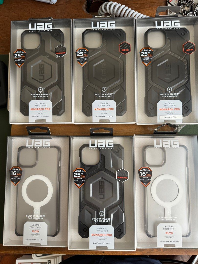 Original UAG Cases for iPhone 14 Plus [ Plasma, Monarch Pro] (Category: Cases & Sleeves) located in Manila. Submitted by razelysonn (Listing ID 1345350330, Image 1). Description: Plasma - 1,250 Monarch Pro - 1,700 FIXED PRICE .