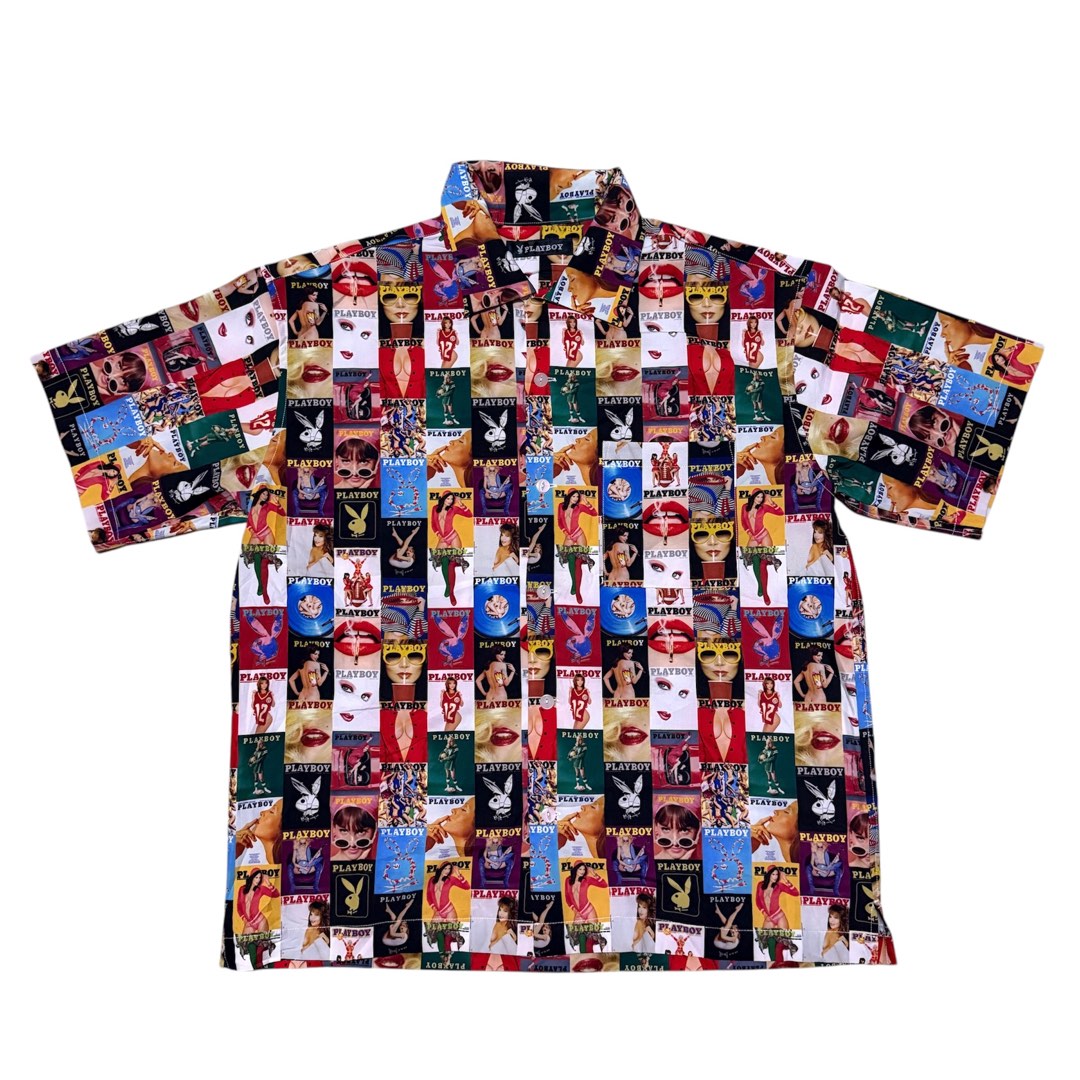 Playboy Full Print, Men's Fashion, Tops & Sets, Formal Shirts on Carousell