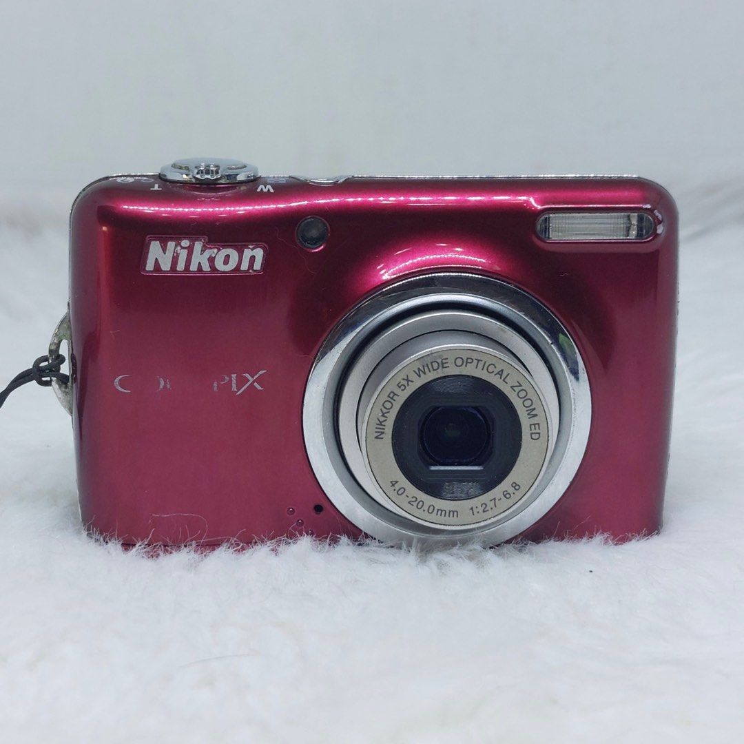 RARE Nikon Coolpix L23 Digital Camera (Category: Cameras) located in Manila. Submitted by doremicarteu (Listing ID 1345393749, Image 2). Description: kindly contact me via sms ! im currently on msg quota :( ꒰ nikon coolpix L23 ꒱ ⤷ fully functional & no issues ⤷ vintage output (9/10 cosmetics) ⤷ uses two AA batteries ⤷ sleek wine red finish🍷🪩✨ ⤷ inclus : cam, universal charger, wrist strap dm for more info ◡̈ ⌗ wts lfb digicam digital camera ph.