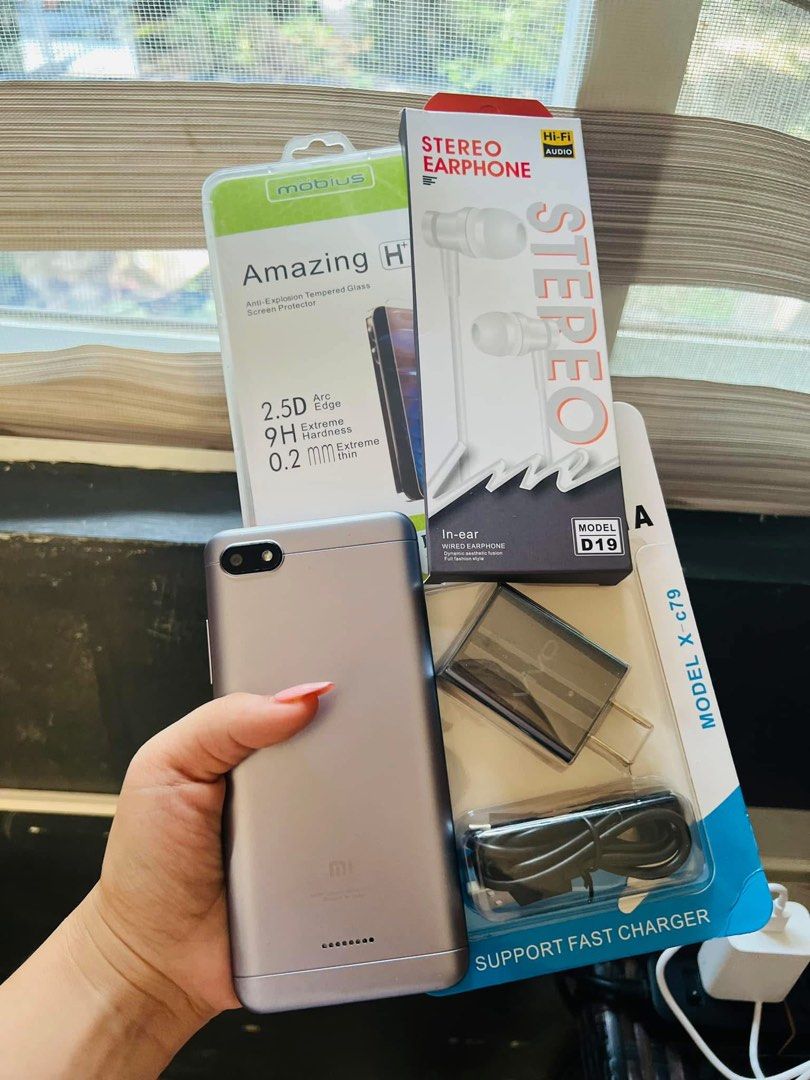 Redmi 6a (Category: Xiaomi) located in Santa Rosa. Submitted by chikikayyyy (Listing ID 1345359140, Image 2). Description: Comes with charger No box.