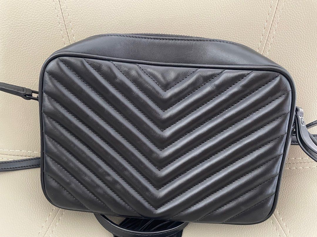 Saint Laurent (YSL) Lou Tassels (Category: Luxury Bags & Wallets) located in Manila. Submitted by fashieclothing (Listing ID 1345453728, Image 3). Description: 💯 Authentic Inclusions: dustbag, cards Condition: 9/10 With minor lipstick smudge inside (last photo for reference).