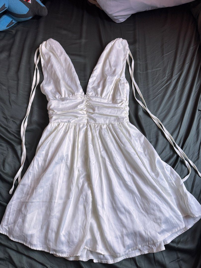 Shein silky dress (Category: Dresses) located in Mandaluyong City. Submitted by declutcore (Listing ID 1345394188, Image 2). Description: With double sided tape residue Used only once Declutter.
