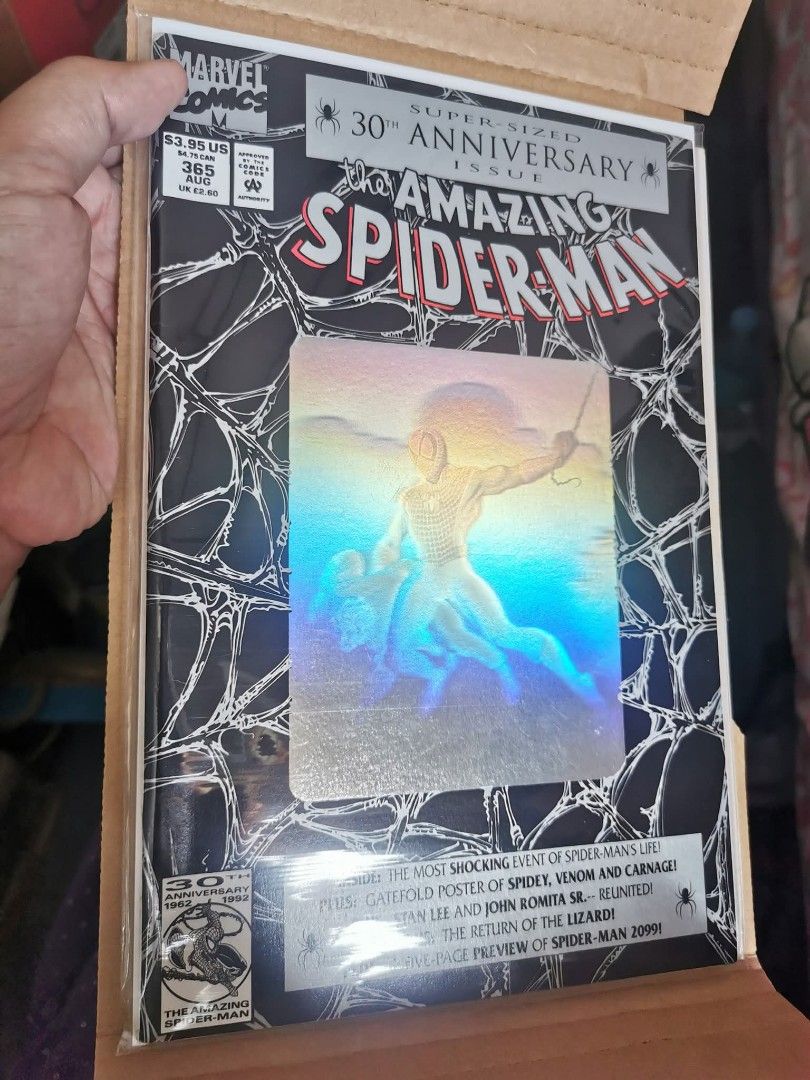 Spiderman 2099 first appearance (Category: Comics & Manga) located in Quezon City. Submitted by rbdy01 (Listing ID 1345332817, Image 1). Description: PTPA 🙏 Spiderman 365, 30th anniversary issue First appearance of Spiderman 2099 For sale 2499 Payment via gcash/bpi Located in antipolo..