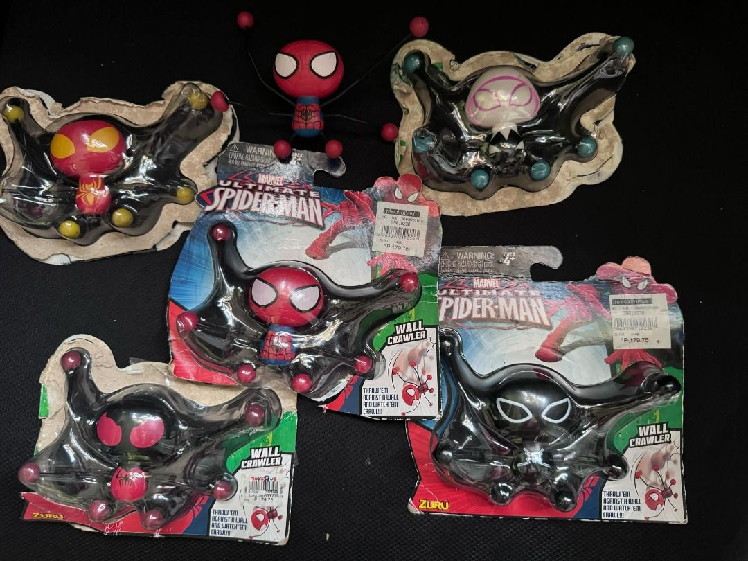 Ultimate Spiderman wall crawler 500pesos 6pieces (Category: Action & Battle Toys) located in Manila. Submitted by unclevin29 (Listing ID 1345306939, Image 3). Description: Marvel Ultimate Spider-Man Wall Crawler Throw ‘em against a wall and watch them crawl!!! ~ authentic Spider-Man item (original) ~ available in 6 designs.