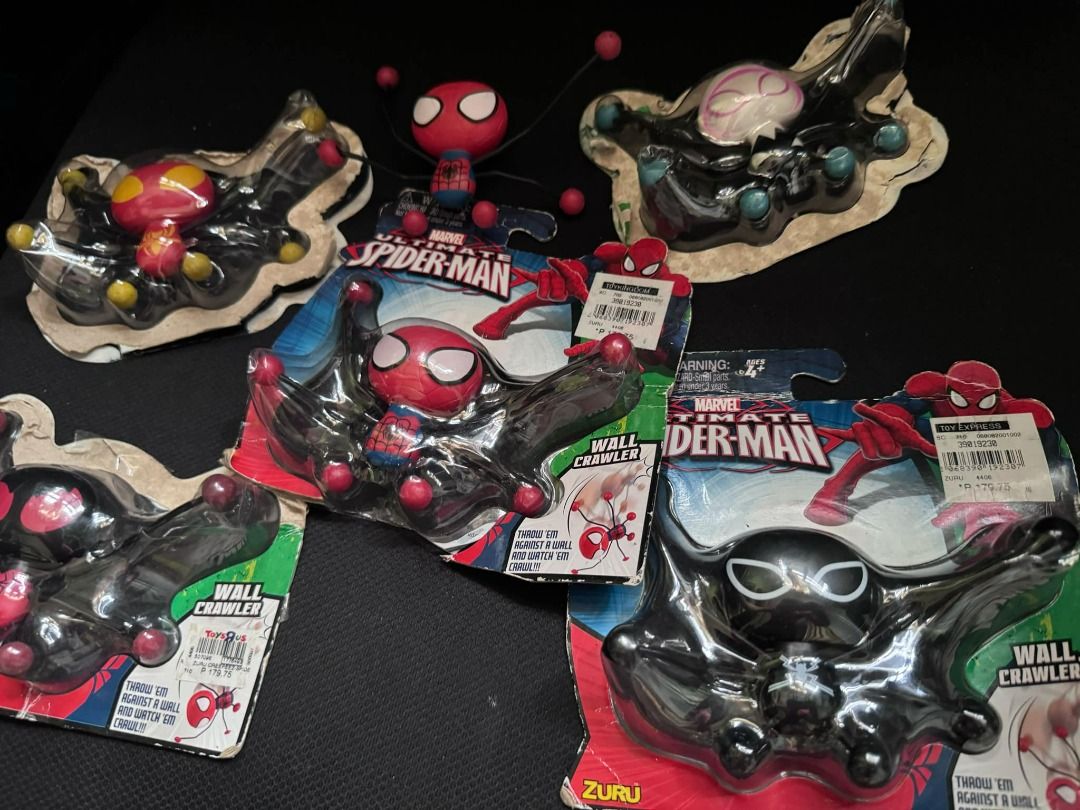 Ultimate Spiderman wall crawler 500pesos 6pieces (Category: Action & Battle Toys) located in Manila. Submitted by unclevin29 (Listing ID 1345306939, Image 1). Description: Marvel Ultimate Spider-Man Wall Crawler Throw ‘em against a wall and watch them crawl!!! ~ authentic Spider-Man item (original) ~ available in 6 designs.
