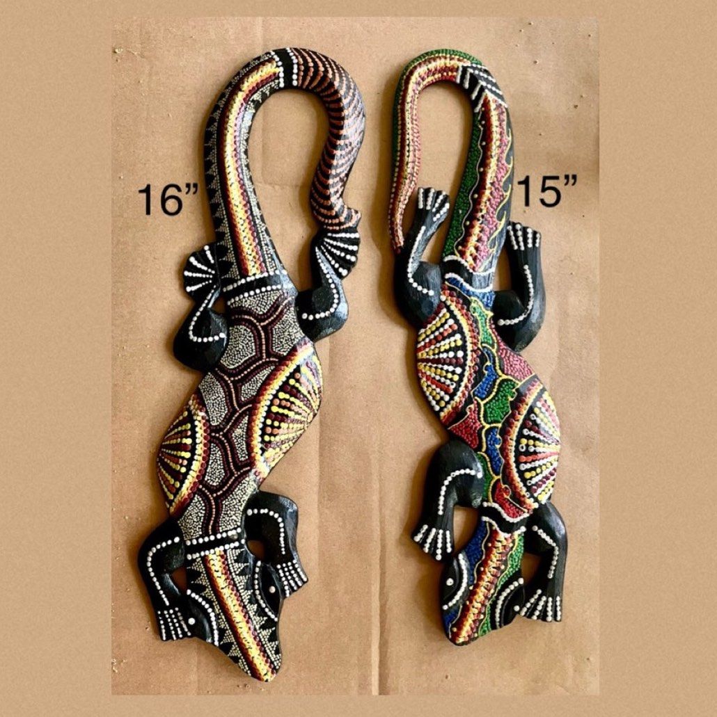 Wooden gecko/ lizard wall art deco( 2 designs )- SD, Furniture & Home ...