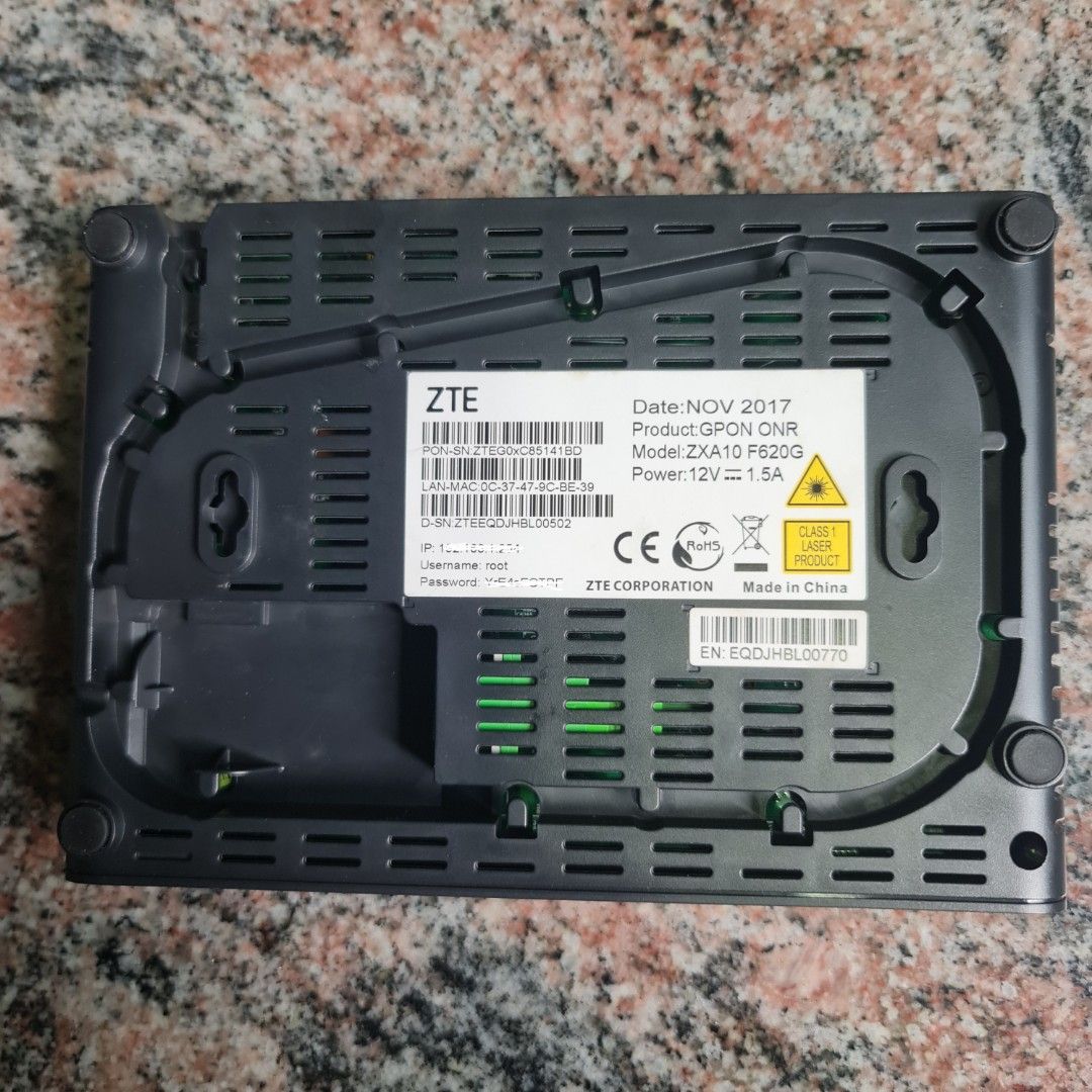 Zte Optical Router ZTE Optical Network Router + Aztech Modem, Computers & Tech, Parts ...