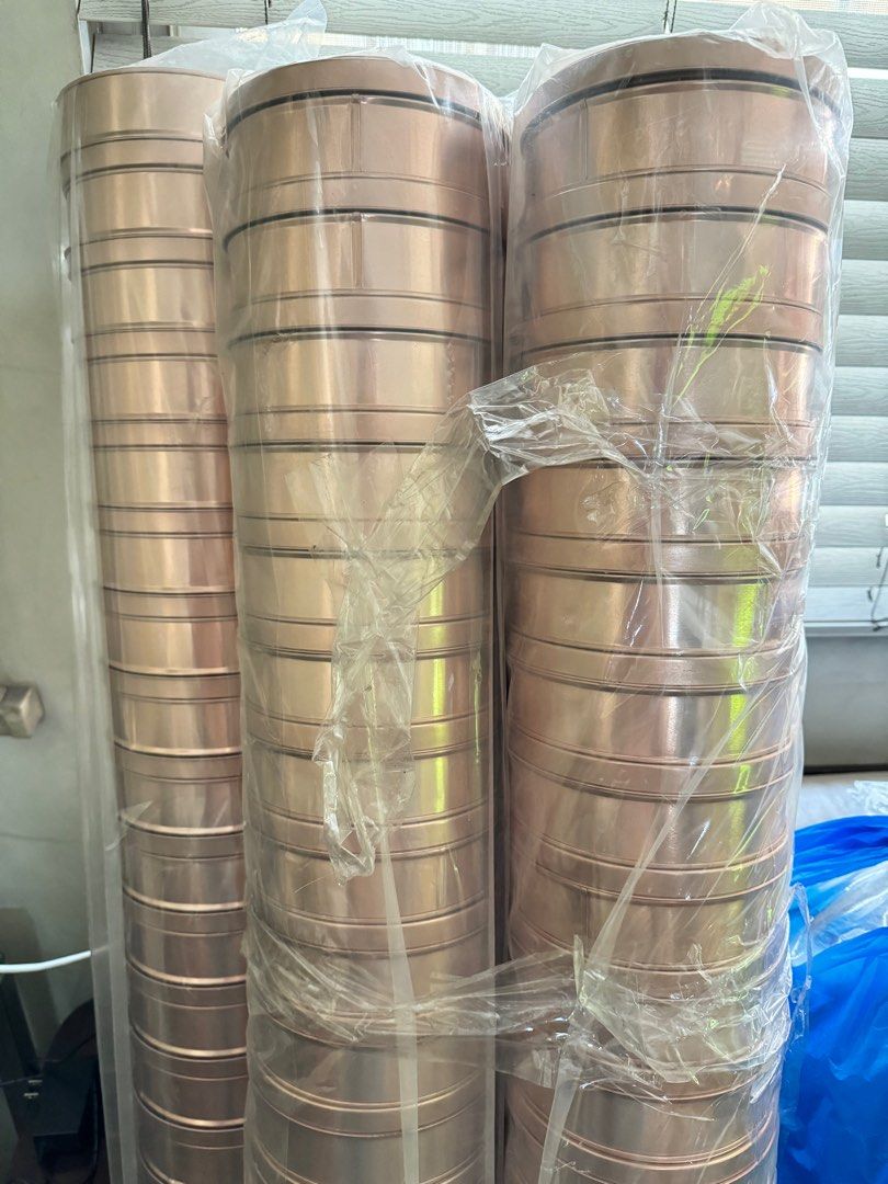 6x2 Rose Gold Tin Can (Category: Bakeware) located in Quezon City. Submitted by moniquecloset (Listing ID 1345522458, Image 3). Description: 43/piece 40/piece if wholesale (more than 20pcs).