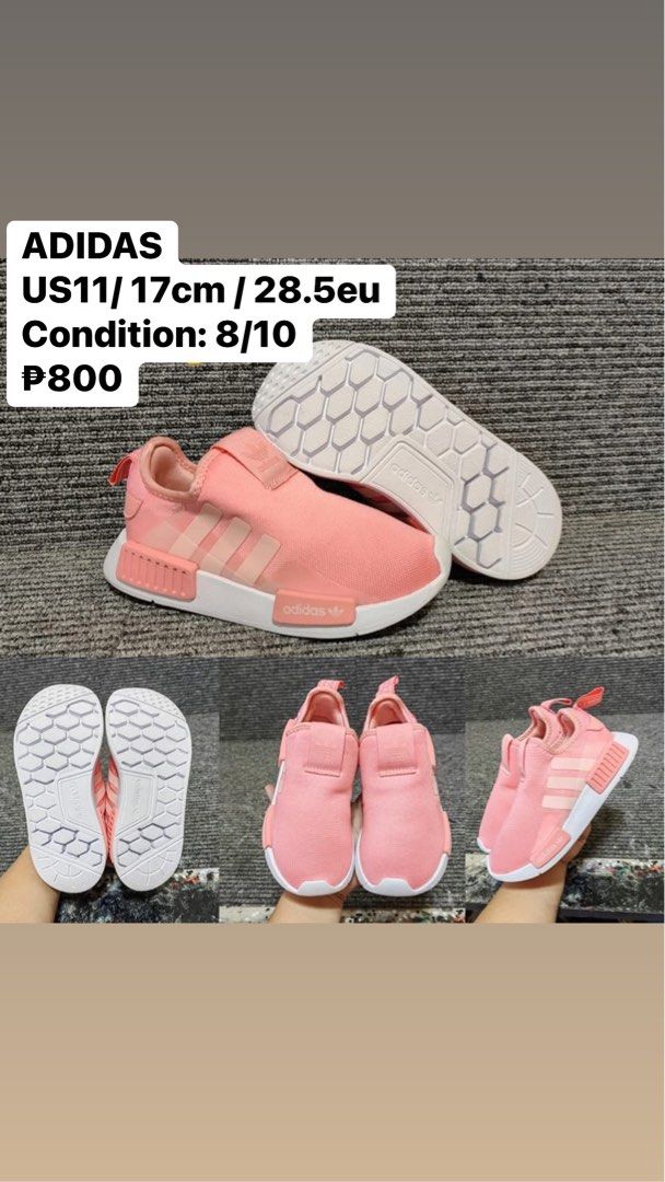 Adidas NMD Kids Authentic (Category: Babies & Kids Fashion) located in Malaybalay. Submitted by charmcee (Listing ID 1345663576, Image 1). Description: ADIDAS NMD Original US11/ 17cm / 28.5eu Condition: 8/10 ₽800 plus SF.