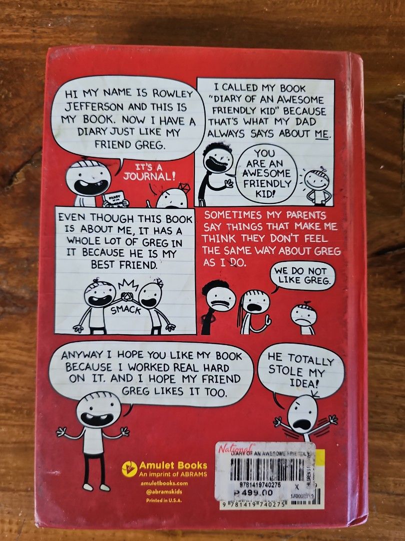 Diary of an Awesome Friendly Kid HARDBOUND (Category: Children's Books) located in Bulacan. Submitted by mrst27 (Listing ID 1345721816, Image 3). Description: plus sf of 90pesos within NCR.