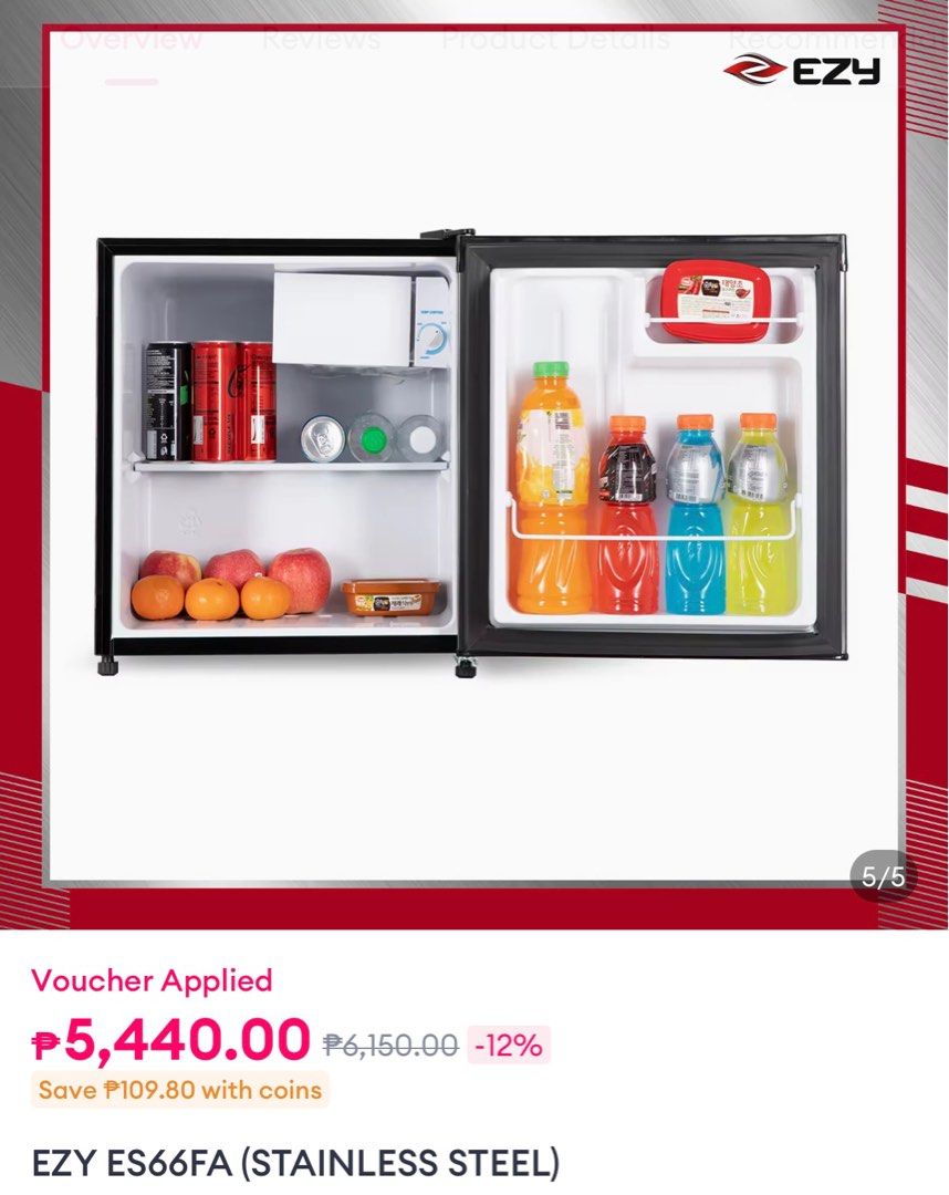 Ezy Mini Ref Fridge Refrigerator (Category: Refrigerators and Freezers) located in Bacoor. Submitted by ampetvet (Listing ID 1345660444, Image 2). Description: Used mini fridge.
