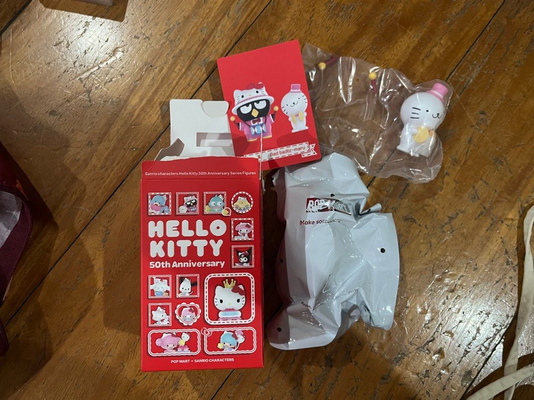 Hello Kitty 50th anniversary popmart bad batz-maru (Category: Designer & Blind Box Toys) located in Quezon City. Submitted by closetbykayla (Listing ID 1345566984, Image 1). Description: - brand new and sealed - unboxed only - price negotiable.