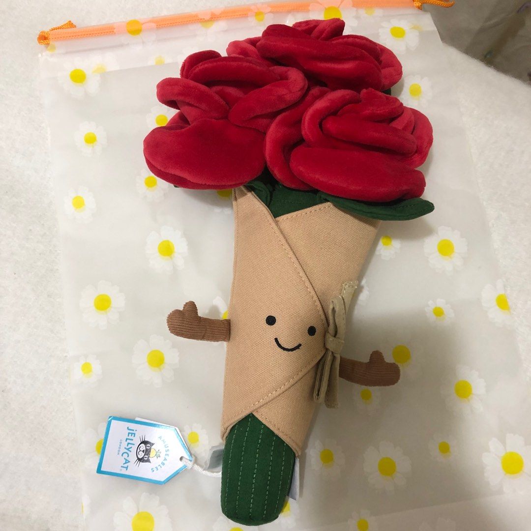 Jellycat original rose bouquet, Hobbies & Toys, Toys & Games on Carousell