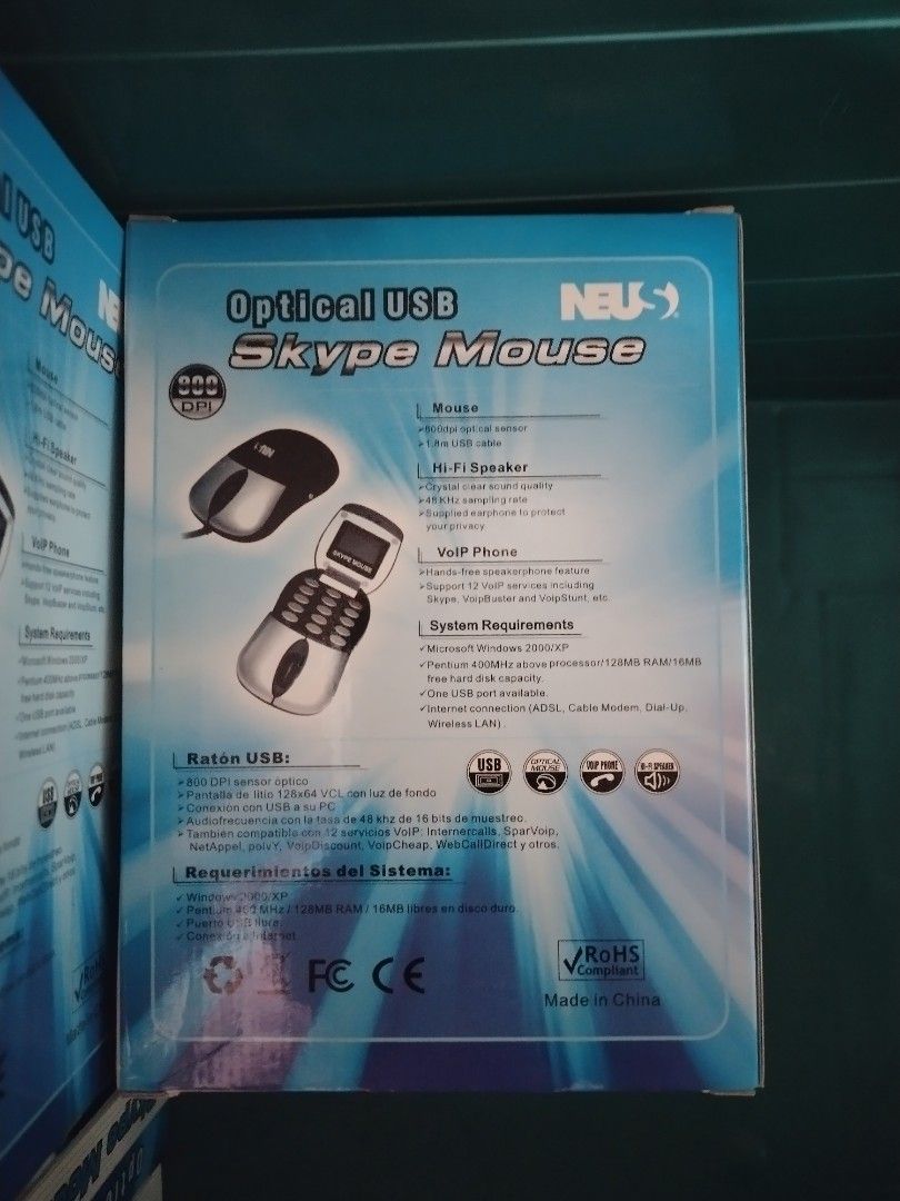 Lots of 14 pcs Optical USB Skype Mouse (BUNDLE) (Category: Mouse & Mousepads) located in General Trias. Submitted by mervcorner (Listing ID 1345706594, Image 3). Description: Lots of 14 pcs Optical USB Skype Mouse (BUNDLE) Brand: Neus 3-in-1 (Mouse, HiFi Speaker, VoIP Phone) Includes Earphone, CD Installer, Manual and Box. New. Old in stock. Rare and very hard to find. NOTE: Every function (mouse, speaker, side keys) is working except telephone (