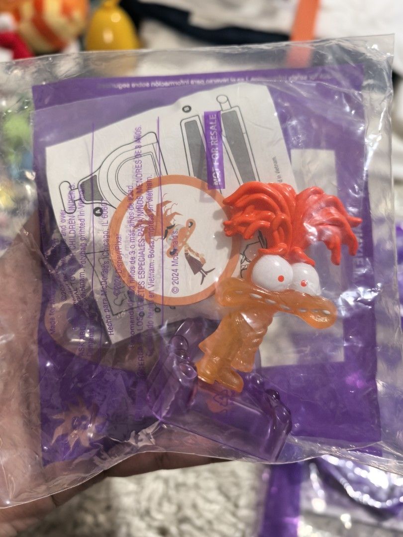 McDo Inside Out 2 Figures (Category: Designer & Blind Box Toys) located in Imus. Submitted by veganistic (Listing ID 1345523761, Image 3). Description: 100% US Merchandise 3 sealed and one opened Ennui sealed Fear sealed Anxiety sealed Anxiety loose 350 sealed 250 loose with damaged stickers.