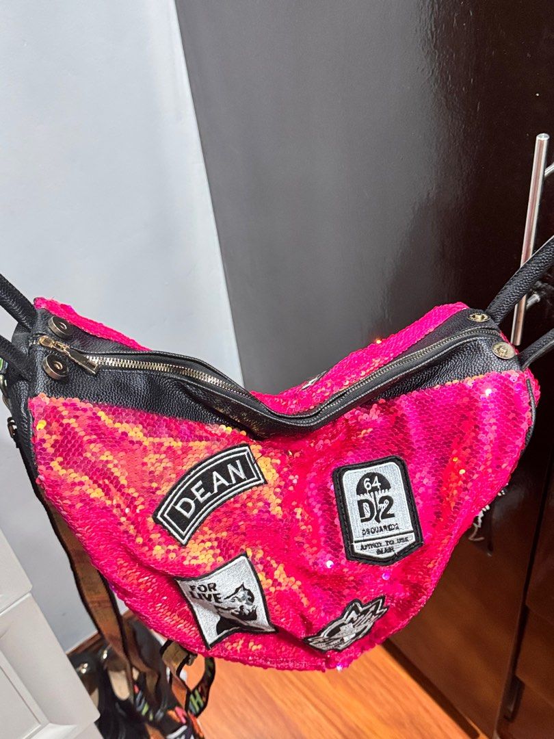 Moschino Sequins three way Bag (Category: Backpacks) located in Manila. Submitted by beadeclutter (Listing ID 1345661155, Image 3). Description: Used once only Perfect for kikay outfits Pwede pang gift .