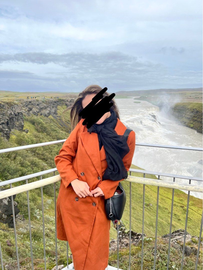 Orange brown coat (Category: Coats, Jackets and Outerwear) located in Angeles City. Submitted by aimscloset (Listing ID 1345630260, Image 2). Description: Super pretty in actual. Used once.