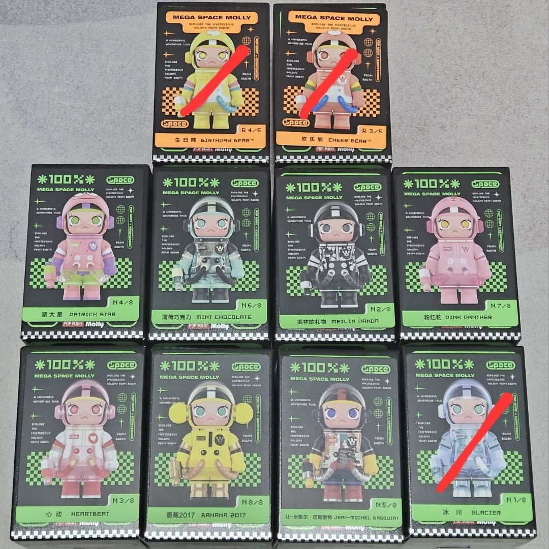 Space Molly Series 2 (Category: Designer & Blind Box Toys) located in Muntinlupa City. Submitted by erikaelejido (Listing ID 1337569008, Image 1). Description: Box - Open bottom Foil - Sealed BANANA 2017 - 850 PATRICK STAR - 800 PINK PANTHER - 800 MINT CHOCOLATE - 850 MEILIN PANDA - 850 *Firm on price Location: Muntinlupa.