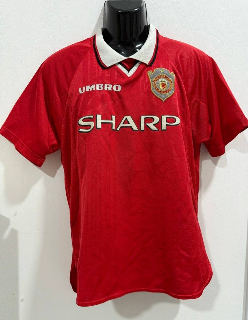 Maillot Manchester United Vintage Umbro 1993/1995 Extérieur Taille M - Noir, Bon état D'occasion