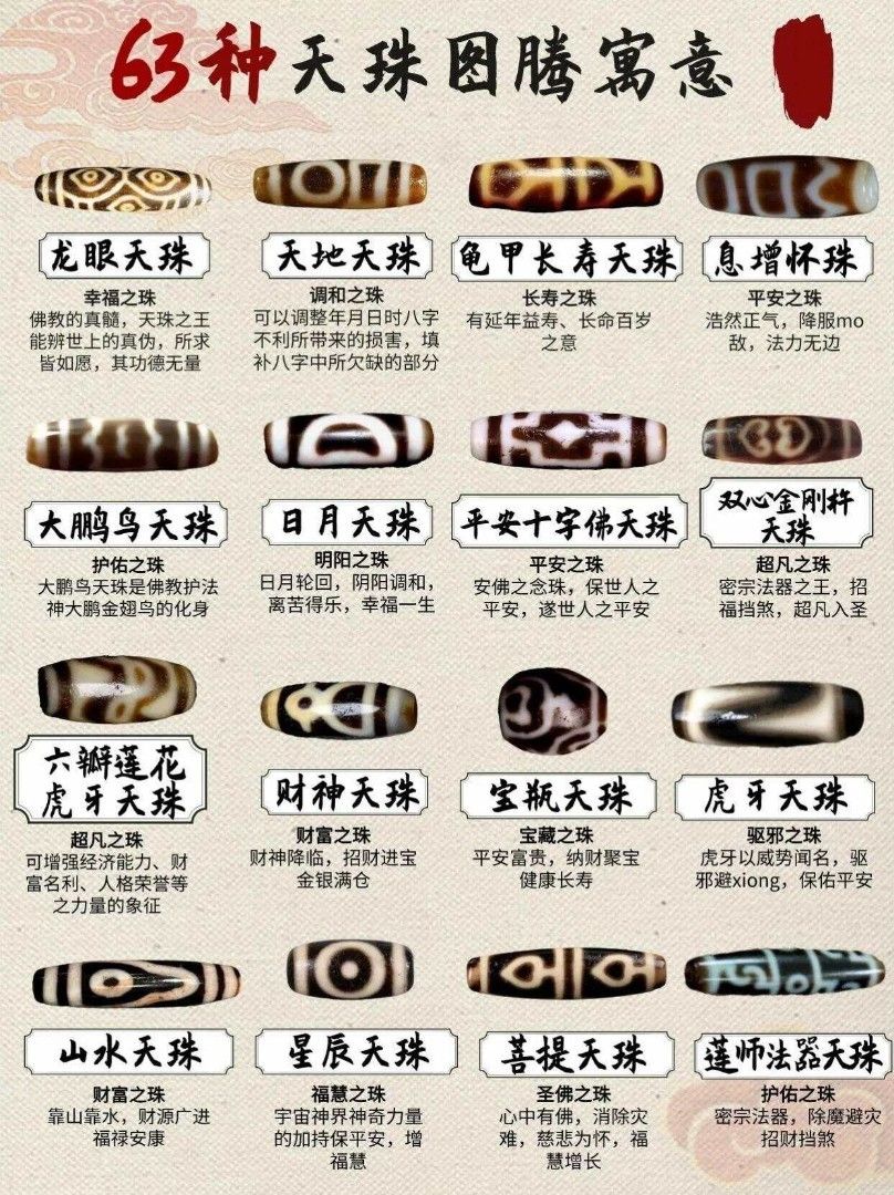 Tibetan Dzi Bead 天珠📿 10全家富红练朱砂天珠📿Family Feast Dzi