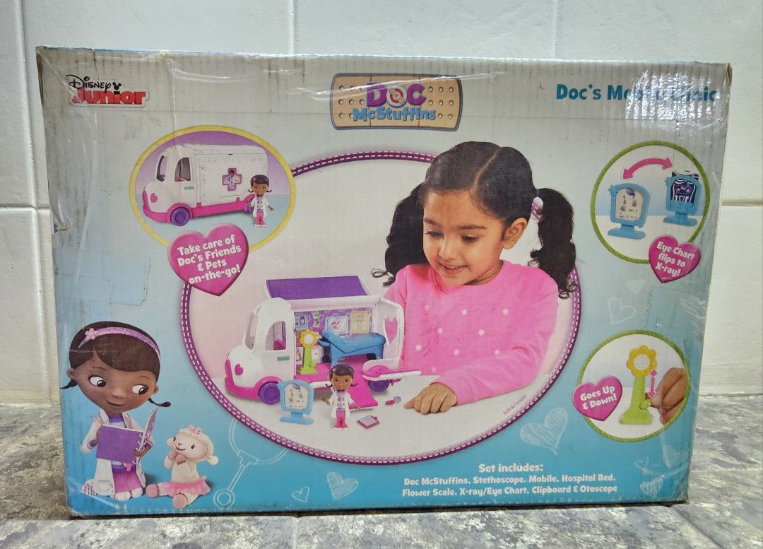 Authentic Disney Junior DOC MCSTUFFINS Mobile Clinic Playset (Category: Kids Toys) located in Quezon City. Submitted by charliebrown_olx (Listing ID 1345734739, Image 3). Description: Classification: New, Factory Sealed Condition: Mint on Non-Mint Box, WYSIWYG TERMS & CONDITIONS: 1. C.O.D. Can meet buyers at - Del Monte Ave, Q.C. - Mla Memorial Park Sucat - Sundays 10am-11am 2. Shipping c/o buyer. 3. Prices are Final. 4. Respect the Ad. TFL! (dis