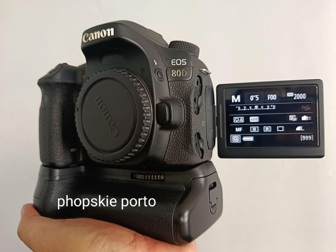Canon EOS DSLR 80D with battery grip (Category: Cameras) located in Cabuyao City. Submitted by phopskie (Listing ID 1345755741, Image 1). Description: READING IS ESSENTIAL PAKI BASA PO MUNA ANG DESCRIPTION Selling my Canon EOS DSLR 80D body Comes with Canon 80D body body cap Rubber eyecap Neck strap memory card Battery Charger battery grip NO MORE NO LESS PhP 10,000.00 asking price NOTE: nagsimula sa error 30 sa photos pero sa videos ok naman ng 