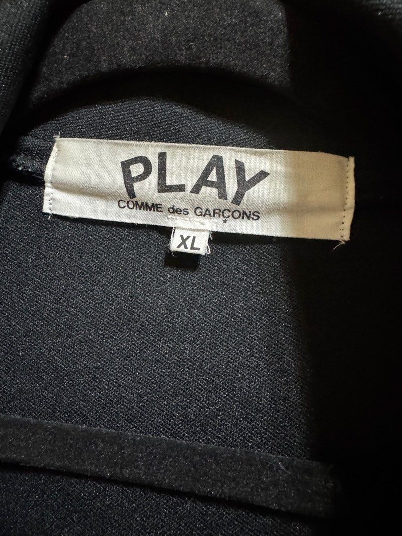 CDG PLAY Jacket (Category: Coats, Jackets and Outerwear) located in Las Pinas. Submitted by emdjss (Listing ID 1345860643, Image 3). Description: Authentic CDG PLAY Jacket Size XL Excellent used condition Orig price is 13K Bought in CDG Play store Makati.