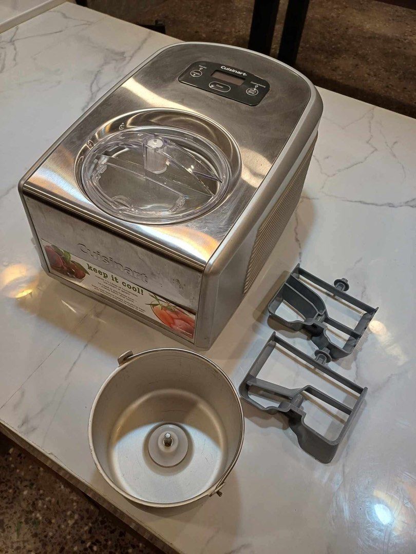 Cuisinart Ice Cream and Gelato Maker (Category: Ice-cream Makers) located in Bacolod City. Submitted by cruthmirano (Listing ID 1345763627, Image 1). Description: Bought this September 2024 at PHP28k+! Gifted it to a family member who barely used it and decided to give it back to make space in her kitchen. Very well taken cared of, all parts complete and functioning perfectly. .