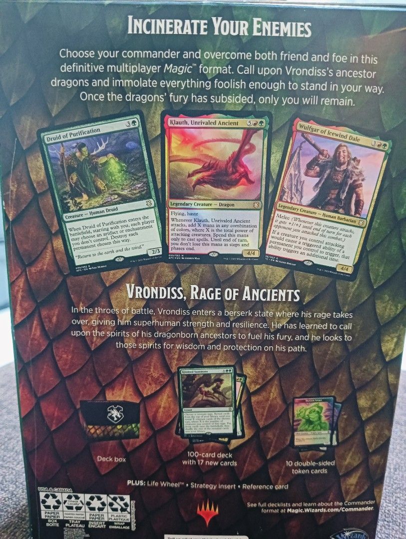 mtg commander deck draconic rage MTG Adventures Forgotten Realms Commander Deck Draconic Rage – Maziply Toys main image 1