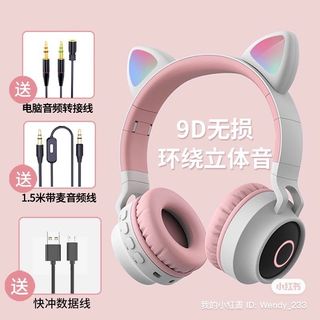Pakai Headset Gaming Pink Headset Girl Viral Pink Headphones For