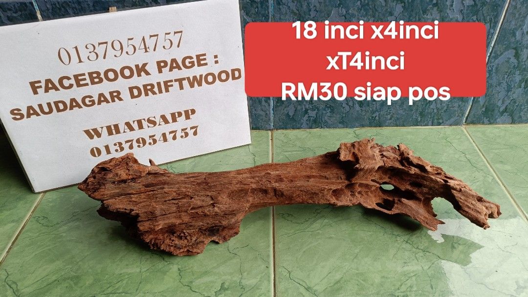 15.7 inch - Wave DRIFTWOOD - 40cm - Indonesia - NEW923 - #9F main image 0