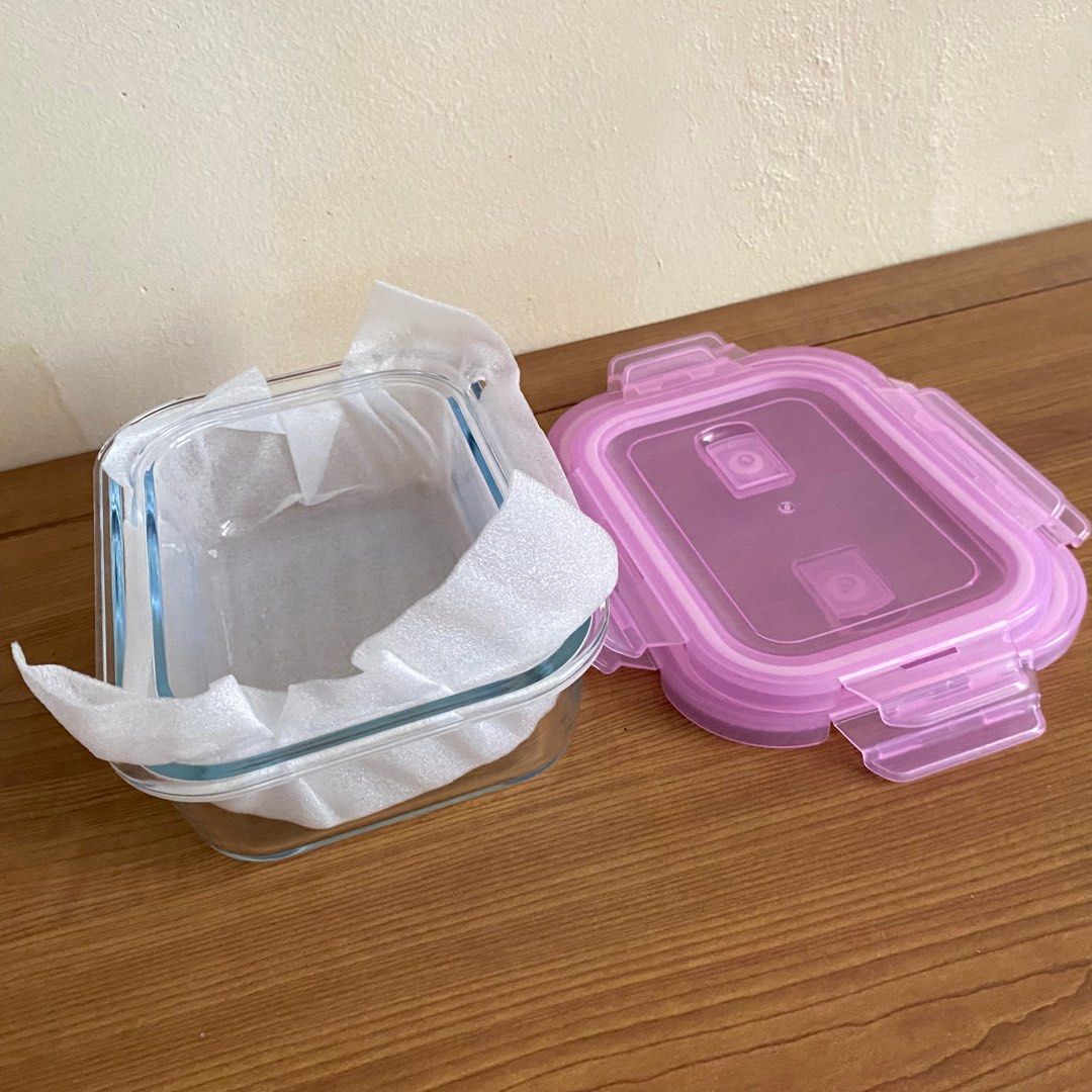 KITCHEN MAGIK 2-PC GLASS CONTAINER SET (RECTANGULAR PINK) (Category: Food Organization & Storage) located in Quezon City. Submitted by xtian.store (Listing ID 1345901179, Image 3). Description: 2-PC GLASS CONTAINER SET (RECTANGULAR) BRAND NEW AND ORIGINAL • 2-pc glass container with cover • Airtight • Capacity: 600ml & 1000ml • Stackable and nestable for easy storage • Leak-proof • Microwaveable with Air-Vent on the lids to release steam when coo