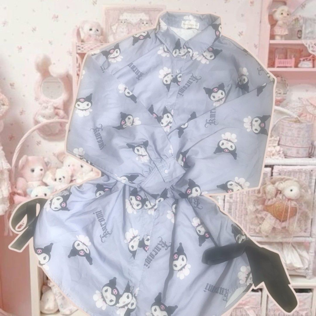 kuromi oversized polo dress // kawaii, sanrio, cinnamoroll, uniqlo, h&m ...