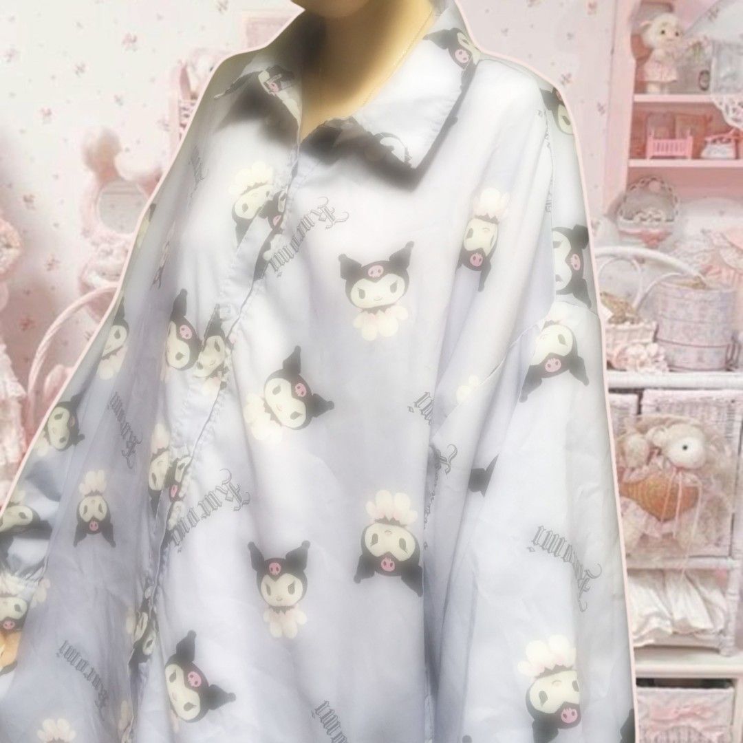 kuromi oversized polo dress // kawaii, sanrio, cinnamoroll, uniqlo, h&m ...