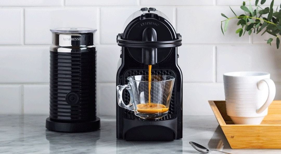 Nespresso Inissia Coffee Machine - Black (Category: Cookware & Accessories) located in Quezon City. Submitted by midaceph (Listing ID 1345770585, Image 1). Description: Color: Black Folding drip tray for Latte Macchiato glass Compact size Used capsule container capacity: 11 Removable water tank: 23.8oz Fast heat-up Automatic OFF mode after nine minutes Power rating (in watts): 1200 Cable storage Inissia is the ideal choice to get introduced to th