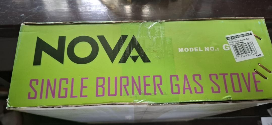 NOVA Single Burner Gas Stove (Category: Cookers) located in Quezon City. Submitted by m_decluttering_sale (Listing ID 1345796297, Image 3). Description: For Sale: NOVA Single Burner Gas Stove 🔥 (Brand New) ✅ Durable stainless steel body ✅ Efficient burner with easy ignition ✅ Compact & lightweight — perfect for home, dorm, or camping ✅ Brand new in box 💵 Price: ₱550 (negotiable) .