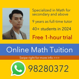 (Category: ) located in . Submitted by mathtuition_mr.gan (Listing ID 107595052, Image 1). Description: .