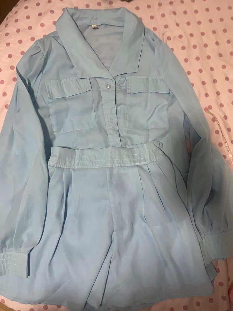 Pastel blue classy coordinates (Category: Sets or Coordinates) located in Quezon City. Submitted by bluefrenchorn (Listing ID 1345896589, Image 1). Description: No flaws. Best fits small to medium frames..