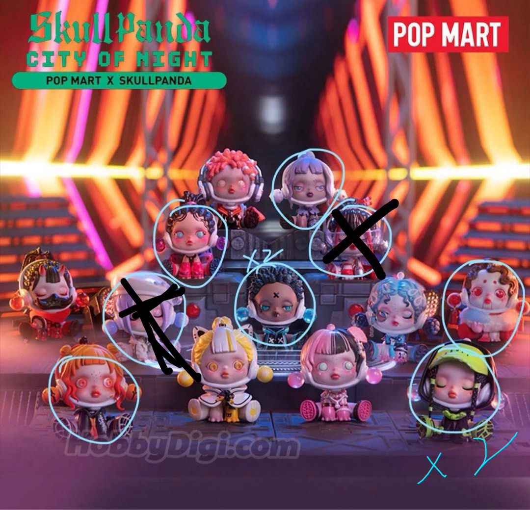Popmart-Skullpanda/Yuki/Yoki, 興趣及遊戲, 玩具& 遊戲類- Carousell