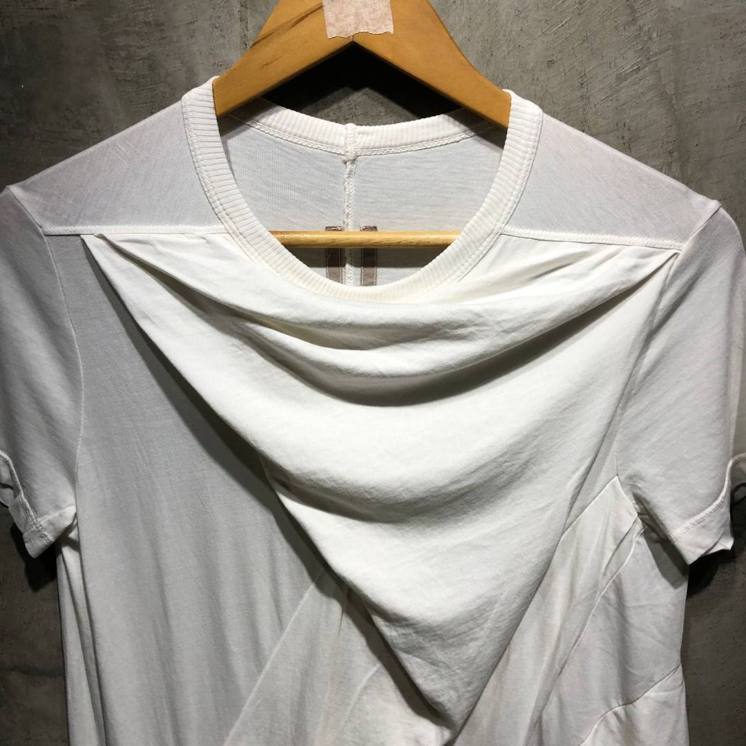 Rick Owens DRKSHDW FW17 Wreck tee (Category: Luxury Apparel) located in Quezon City. Submitted by johnpaulperezzz (Listing ID 1345775533, Image 2). Description: NAME: Rick Owens DRKSHDW FW17 Wreck tee COLOR: White SIZE: XS on tag FIT: Small Dimension: Width: 18 Length: 34 Shoulder: 15 Sleeves: 6 Hem: 19 CONDITION: 9/10 ISSUE: -none PRICE: 8k .