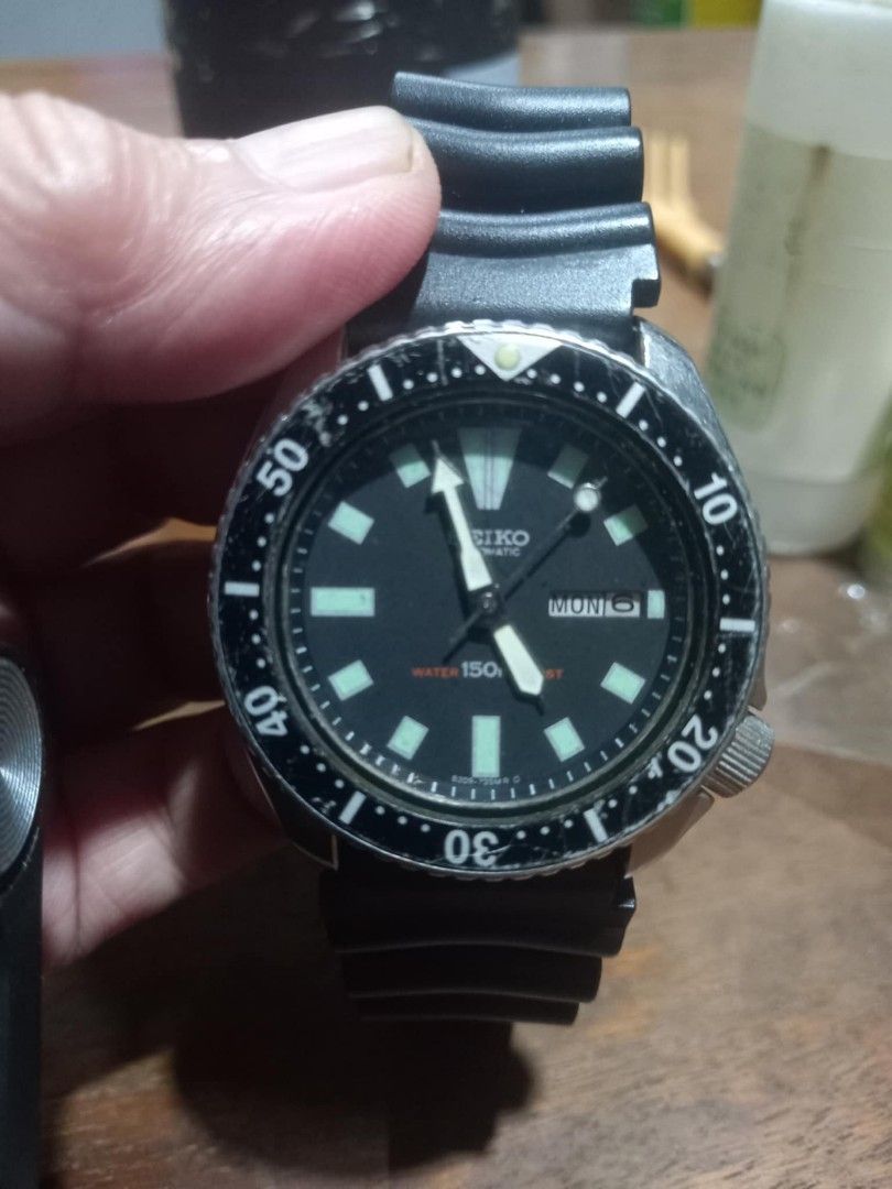 Seiko Slim Turtle (Category: Men's Watches) located in San Mateo. Submitted by daddyB918 (Listing ID 1345816594, Image 1). Description: seiko 6309-729A slim turtle, Original Seiko movement, case, caseback, working condition, rubber strap, daily use Issue: replacement stem, all functioning, can be lock, but not push twist to lock, marikina area, do meet up nearby city only.
