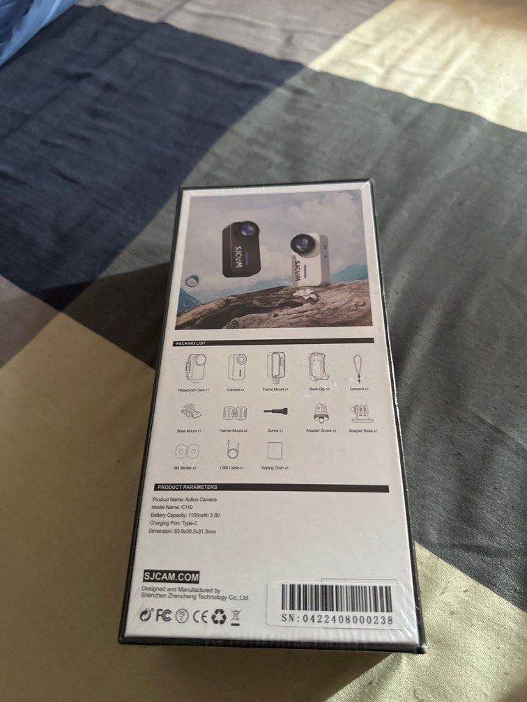 SJCam C110 (Category: Cameras) located in Bacoor. Submitted by rodolfotaton_jr_bear (Listing ID 1345748102, Image 3). Description: Action Camera C110 1100mAh 3.8V Type C Dimension: 63.9x30.2x31.3mm.