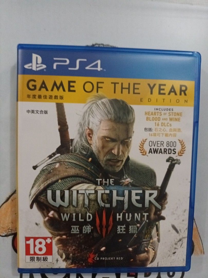 The Witcher 3 Wild Hunt GOTY Game of the Year Edition (Category: PlayStation) located in Singapore. Submitted by hosei18 (Listing ID 1345908534, Image 1). Description: R3 PS4 version. Used but condition is like new. No scratches on disc. Comes with all DLC. Meet up and deal at Bedok mall or Bedok bus interchange. If driving can also deal under my block. Price fixed..