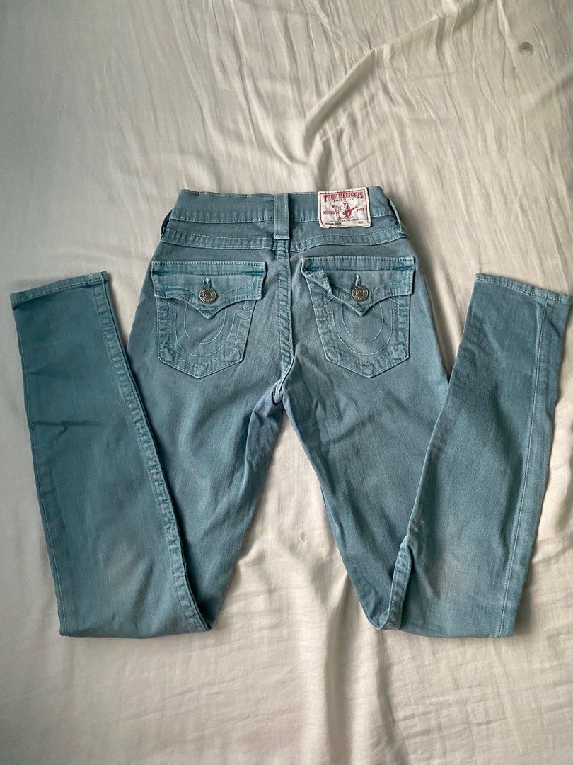 TRUE RELIGION light blue skinny pants (Category: Jeans) located in Mandaluyong City. Submitted by bekah_sl (Listing ID 1345749734, Image 3). Description: •authentic •barely used • fits xs-s.