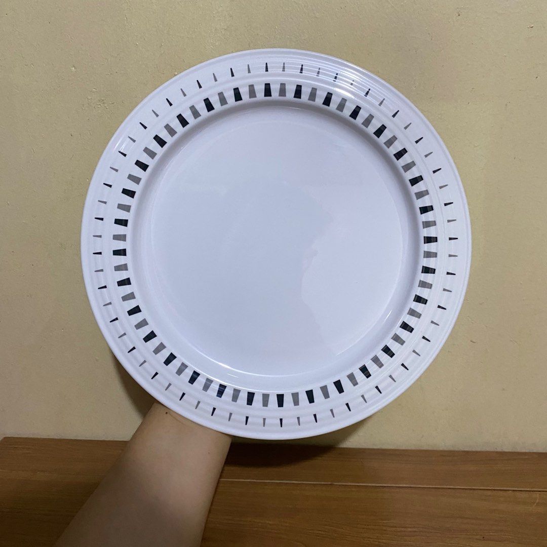 TUPPERWARE MELAMINE BIG PLATE (Category: Dinnerware & Cutlery) located in Quezon City. Submitted by xtian.store (Listing ID 1345886074, Image 3). Description: TUPPERWARE MELAMINE BIG PLATE ‼️SUPER SALE ‼️ BRAND NEW & AUTHENTIC • Price: PHP399 EACH (Available quantity: 8 pcs) • Dimension: 26 cm D each • Elegant big plate • Shock-proof, thus, it does not easily crack. • Scratch-resistant • Actual photos are posted • Feel free to message us.
