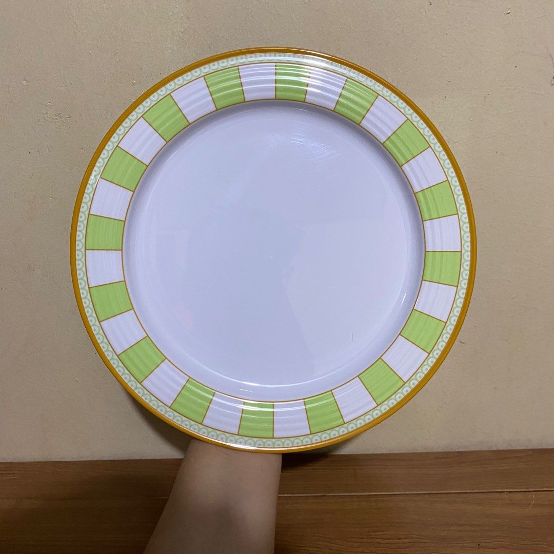 TUPPERWARE MELAMINE BIG PLATE (Category: Dinnerware & Cutlery) located in Quezon City. Submitted by xtian.store (Listing ID 1345886887, Image 3). Description: TUPPERWARE MELAMINE BIG PLATE ‼️SUPER SALE ‼️ BRAND NEW & AUTHENTIC • Price: PHP399 EACH (Available quantity: 12 pcs) • Dimension: 26 cm D each • Elegant big plate • Shock-proof, thus, it does not easily crack. • Scratch-resistant • Actual photos are posted • Feel free to message us.