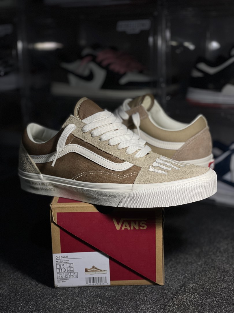 VANS OLD SKOOL X MR SABOTAGE BROWN, Fesyen Pria, Sepatu