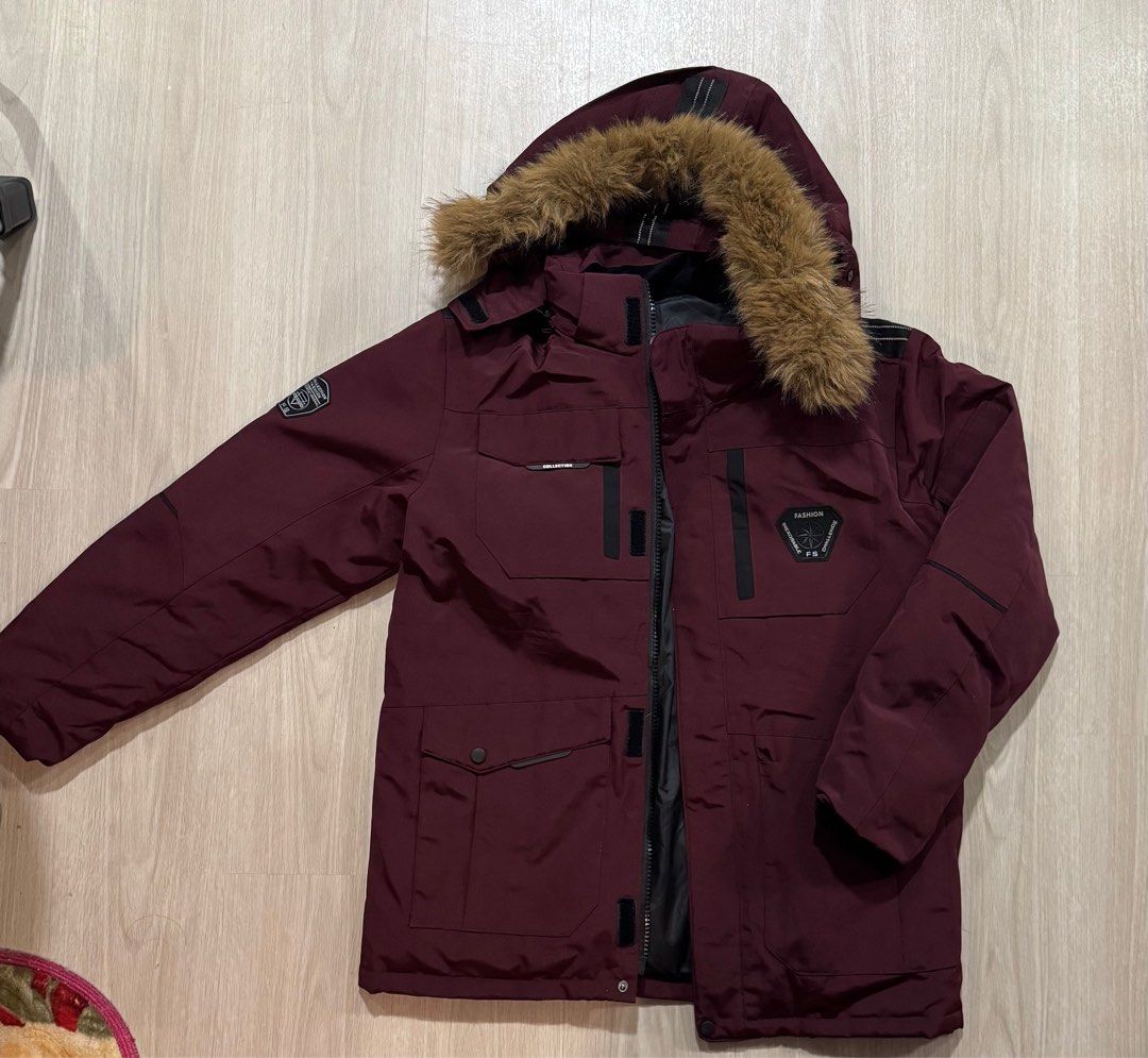 Winter Jacket (Category: Coats, Jackets and Outerwear) located in Singapore. Submitted by rider23 (Listing ID 1345859621, Image 2). Description: Winter Jacket Maroon colour Size 2XL Brand new Bought just to test out as is too big for me Able to fit 80kg, height 180cm Pm for more info Thanks.